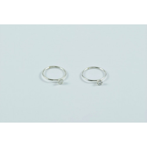 BRINCO PIERCING ARGOLA 9 MM COM PEDRA