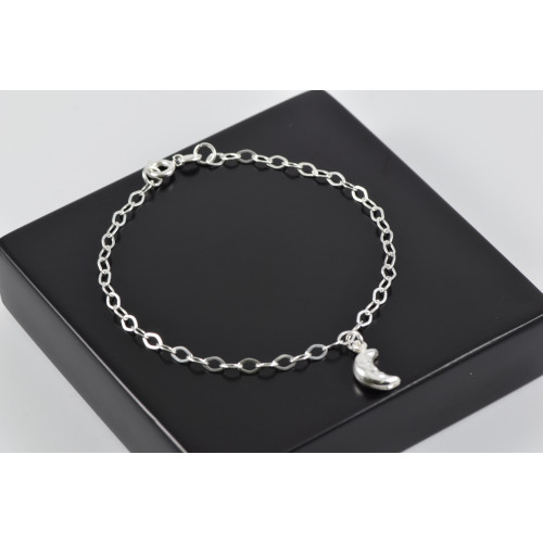 PULSEIRA OVAL PINGENTE MEIA LUA